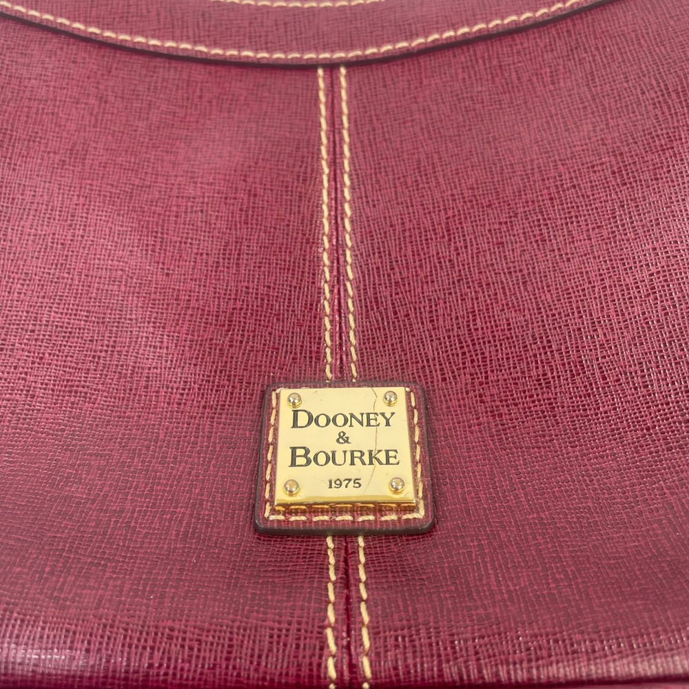 Dooney & Bourke Crossbody Bag Womens Small Burgundy Saffiano Leather Bag - Picture 3 of 8